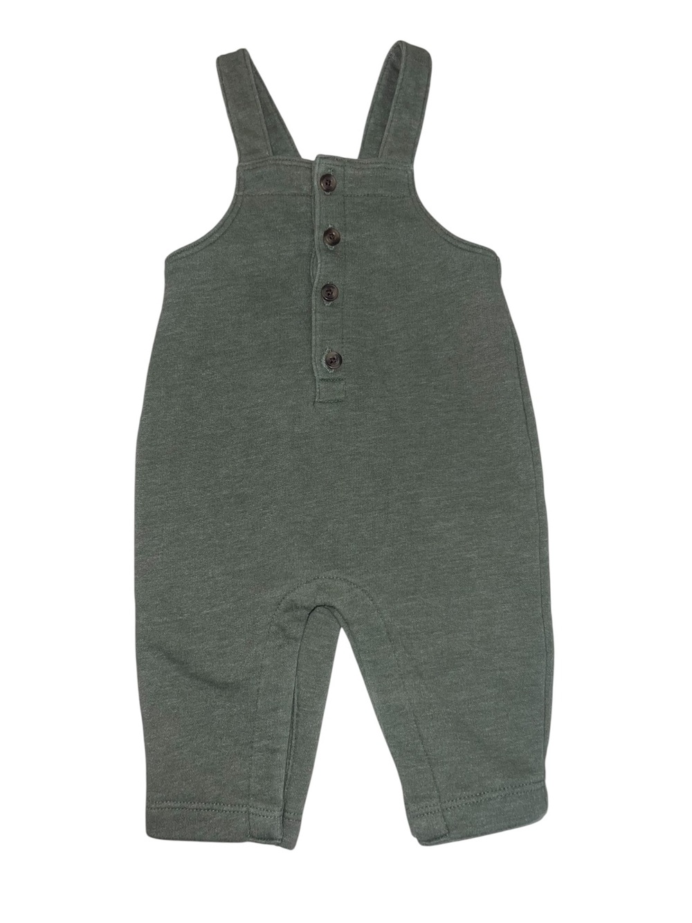 Old Navy Olive Green Knit Button-Front Overalls